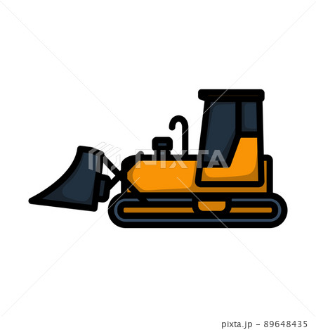 Icon Of Construction Bulldozer 89648435