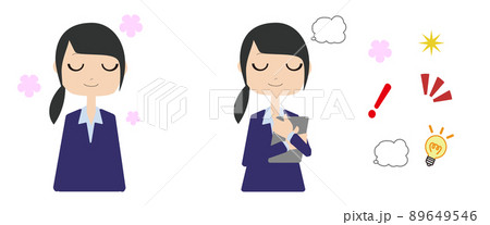 いいアイディアに思いをはせる会社員 89649546