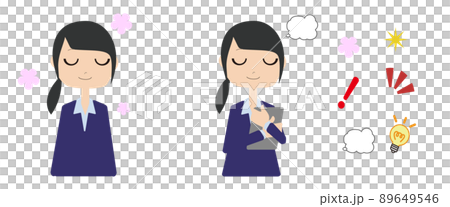 いいアイディアに思いをはせる会社員 89649546