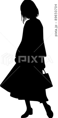 女性モデルシルエット 89650704