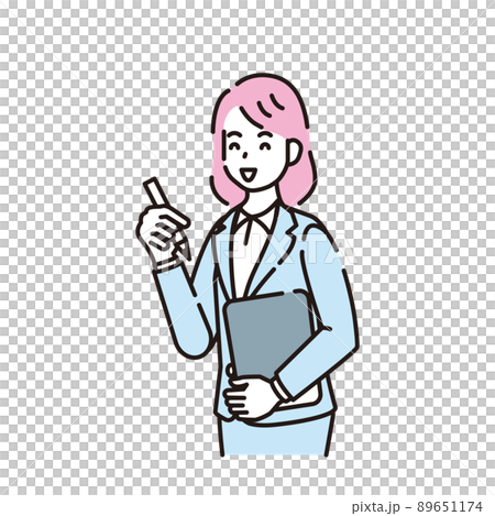 人物イラスト　線画 89651174