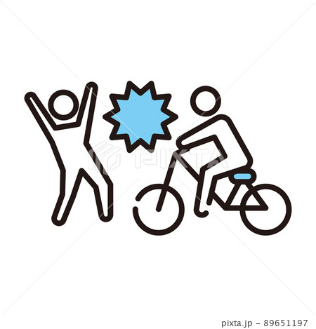 人身事故　自転車事故【ビジネス・アイコンシリーズ】 89651197