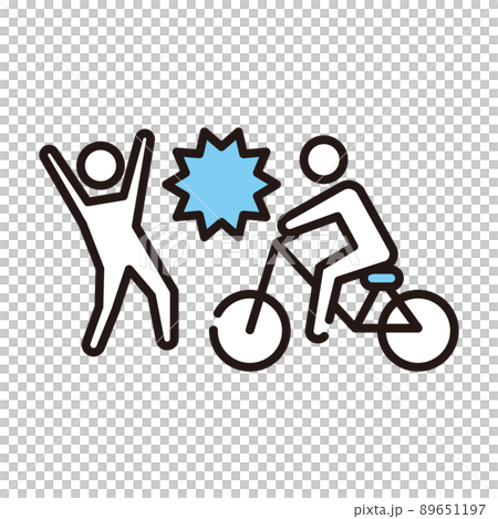 人身事故　自転車事故【ビジネス・アイコンシリーズ】 89651197