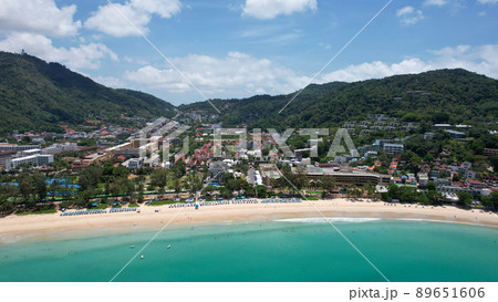 The snow-white Kata beach of Phuket island. The snow-white Kata beach of Phuket island. 89651606