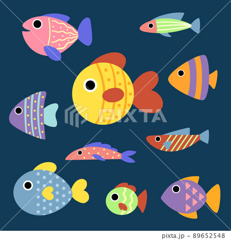 Fish. Bright stylized cartoon aquarium fish. Aquariums. Neon luminescent fish. Fish vector. Fish. Bright stylized cartoon aquarium fish. Aquariums. Neon luminescent fish. Fish vector. 89652548