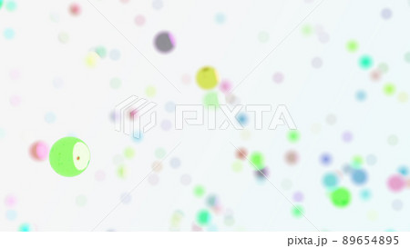 CGクリスタルボール　多数のカラフルなガラス玉　一面 89654895