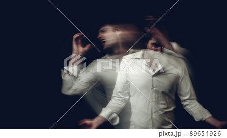 man with mental disorders and schizophrenic disease man with mental disorders and schizophrenic disease 89654926