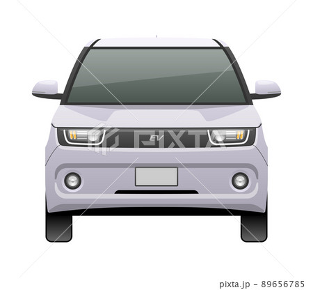前方から見た車のイラスト（コンパクトEV） 89656785
