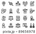 Feminist outline icon and symbol for website, application 89656978