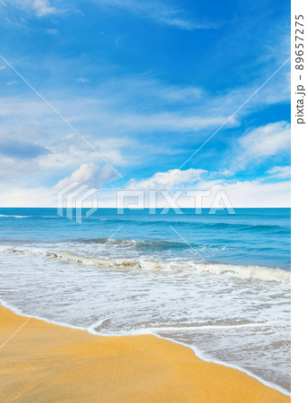 Bright beautiful ocean with small waves Bright beautiful ocean with small waves 89657275