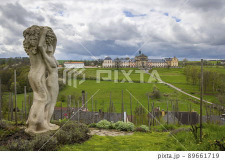 Kuks hospice with baroque decoration, Eastern Bohemia, Czech Republic 89661719