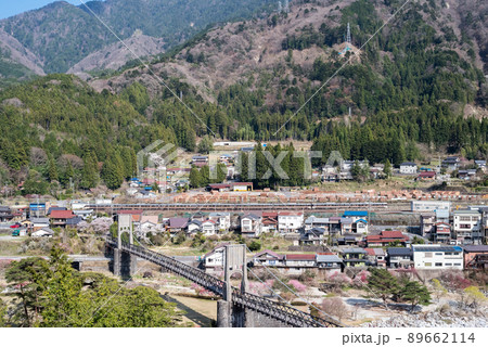 【桃介橋】天白公園から見る南木曽の街並み 89662114