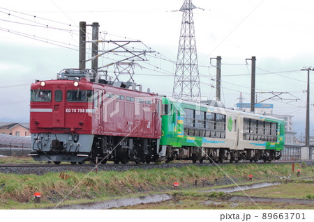 ED75-758号機牽引の風っこ仙山線春風号_2022/4/16撮影 ED75-758号機牽引の風っこ仙山線春風号_2022/4/16撮影 89663701