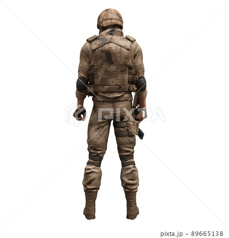 Soldier with a machine gun isolated white background 3d illustration Soldier with a machine gun isolated white background 3d illustration 89665138