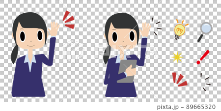 舉手錶達意見的上班族 舉手錶達意見的上班族 89665320