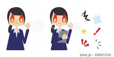 やる気に燃えて自分を指さす会社員 やる気に燃えて自分を指さす会社員 89665326