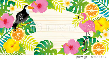 南国のヤシ トロピカルなイラスト 南国のヤシ トロピカルなイラスト 89665485