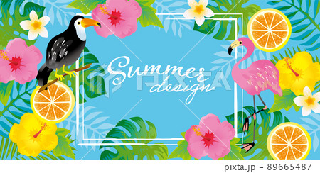 南国のヤシ トロピカルなイラスト 南国のヤシ トロピカルなイラスト 89665487