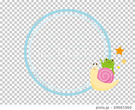 かわいいカエルと蝸牛 メッセージカード かわいいカエルと蝸牛 メッセージカード 89665860