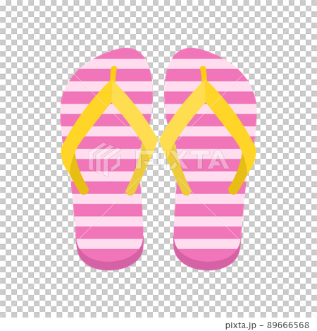 Beach sandals illustration - Stock Illustration [89666568] - PIXTA