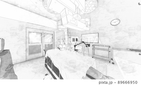 病院 手術室 人なし イラスト CG 病院 手術室 人なし イラスト CG 89666950
