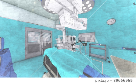 病院 手術室 人なし イラスト Cgのイラスト素材