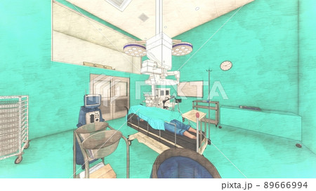 病院 手術室 人なし イラスト CG 病院 手術室 人なし イラスト CG 89666994