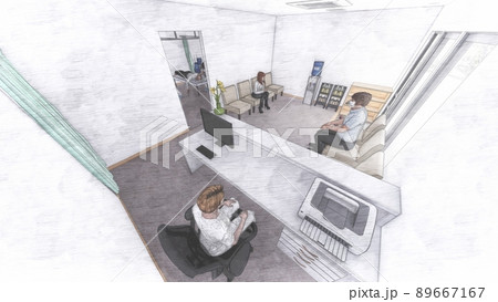 整骨院 整体師 マッサージ 人あり イラスト CG 整骨院 整体師 マッサージ 人あり イラスト CG 89667167