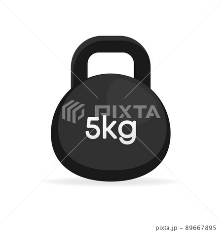 Black weight 5,10,15 kg icon. Vector illustration design 89667895