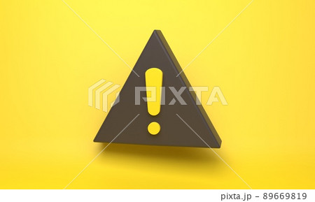 Attention mark background 3DCG illustration 89669819