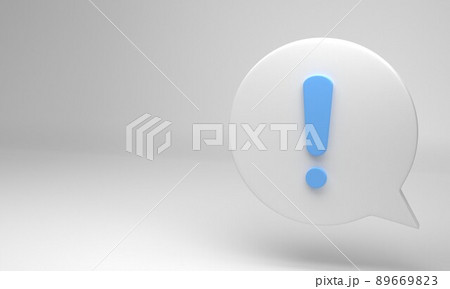 Attention mark background 3DCG illustration 89669823