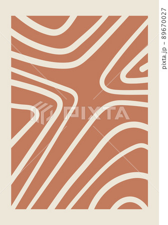 Linear template with abstract shapes in nude color 89670027