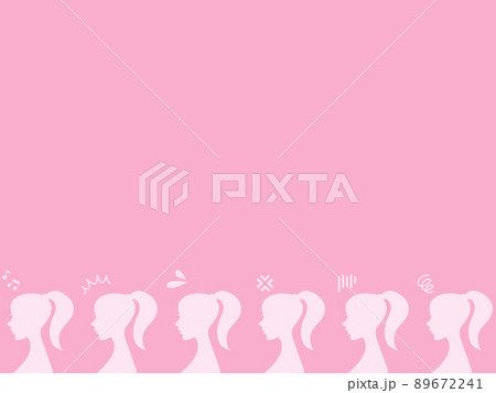 女性ホルモンによる周期的な精神状態の変化イラスト 89672241