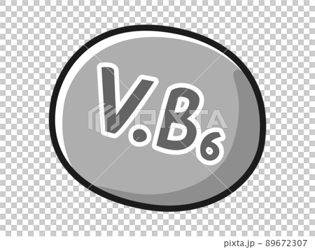 Image illustration of vitamin B6 (black and white) Image illustration of vitamin B6 (black and white) 89672307