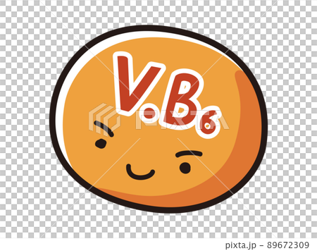 Vitamin B6 character illustration Vitamin B6 character illustration 89672309