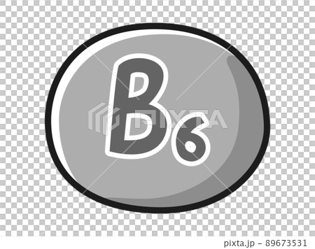 Image illustration of vitamin B6 (black and white) Image illustration of vitamin B6 (black and white) 89673531