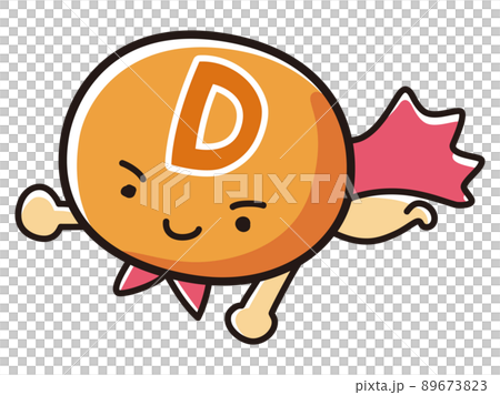 Vitamin D hero character illustration Vitamin D hero character illustration 89673823