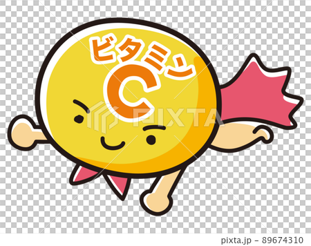 Vitamin C hero character illustration Vitamin C hero character illustration 89674310
