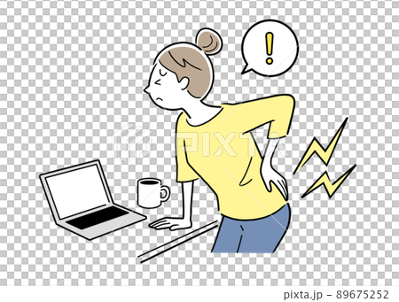 Vector illustration material: Woman with a backache Vector illustration material: Woman with a backache 89675252