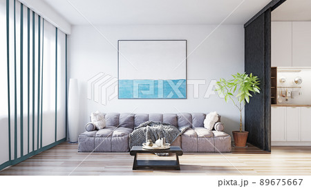 modern living room interior. 89675667