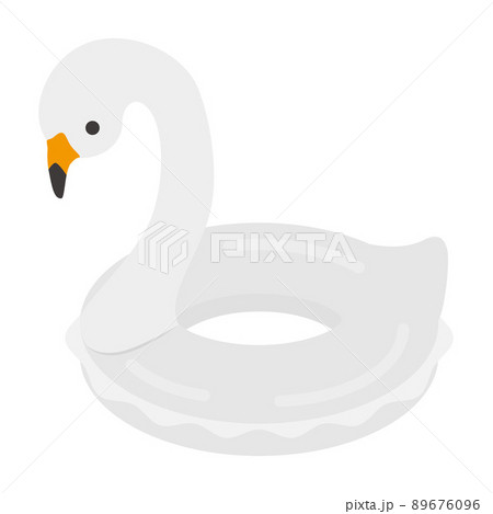 白鳥の浮き輪のイラスト 89676096
