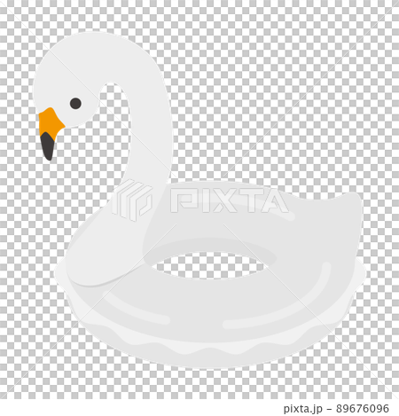 白鳥の浮き輪のイラスト 89676096