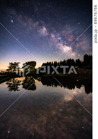 《新潟県》天の川と星峠の棚田 《新潟県》天の川と星峠の棚田 89676766