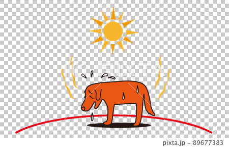 寵物中暑插圖狗 89677383