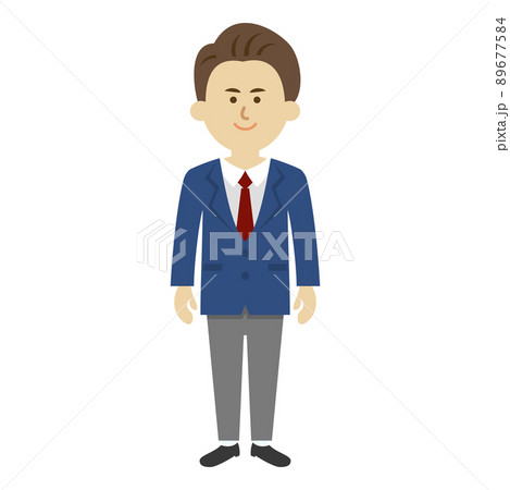 制服を着た学生のイラストイメージ 制服を着た学生のイラストイメージ 89677584