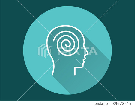 Bipolar disorder icon with long shadow for graphic and web design. Bipolar disorder icon with long shadow for graphic and web design. 89678215