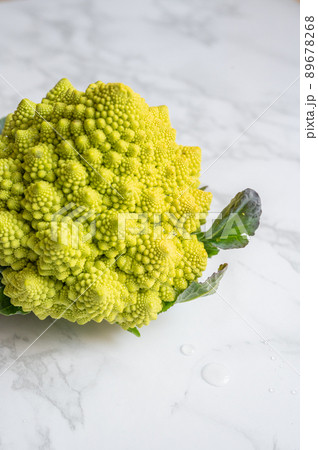 カリフラワーの変種、栄養たっぷりロマネスコのイメージカット写真｜Romanesco broccoli 89678268