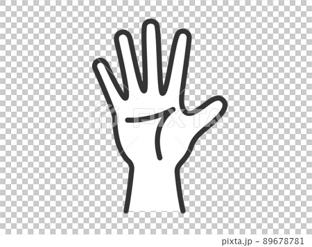 石頭剪刀布par的手的插圖 89678781