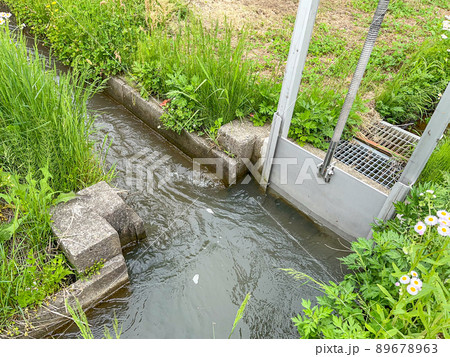 用水路の水門 用水路の水門 89678963