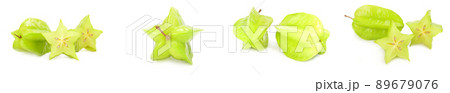 Collection of carambola isolated over a white background Collection of carambola isolated over a white background 89679076